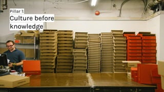 Pillar 1:
Culture before
knowledge
 