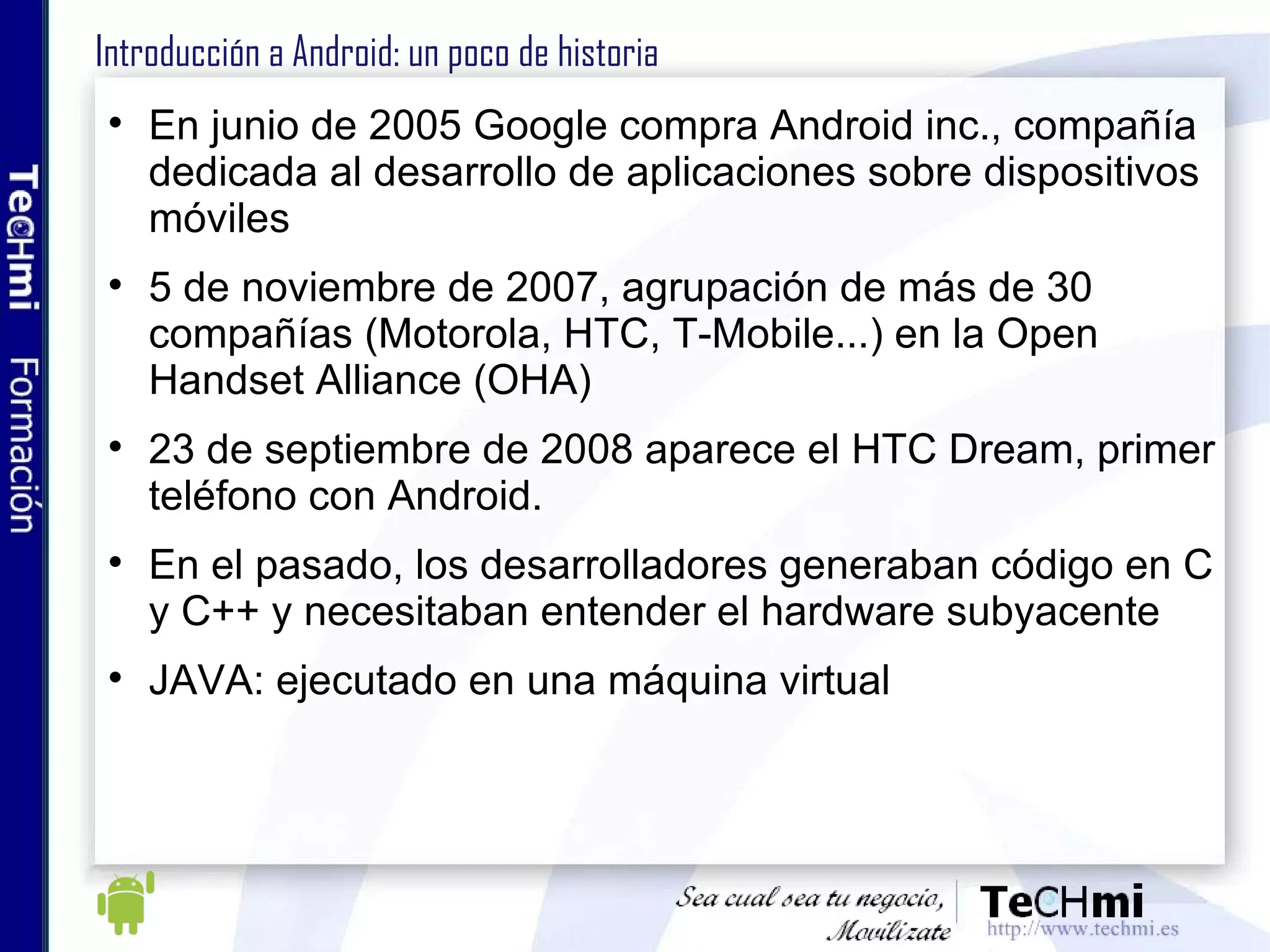 Introducción a Android: un poco de historia 