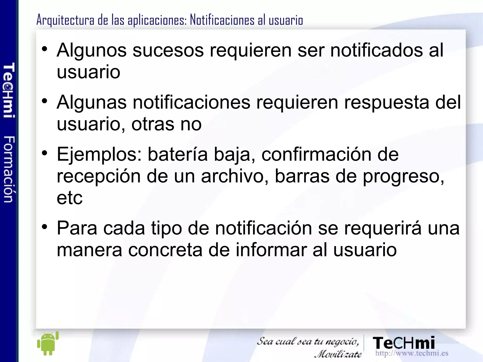 Android 1.6 (Donut) Quick Search Box, caja de búsqueda en la pantalla de inicio para buscar en distintas fuentes (contactos, historial navegador...)  Optimización en la cámara Conexión VPN y 802.1x Pantalla para la gestión de batería y aplicaciones Aplicaciones de Android Market ordenadas por categoría, permite consultar actualizaciones Motor para convertir de texto a voz Futuro de Android: versiones de Android 