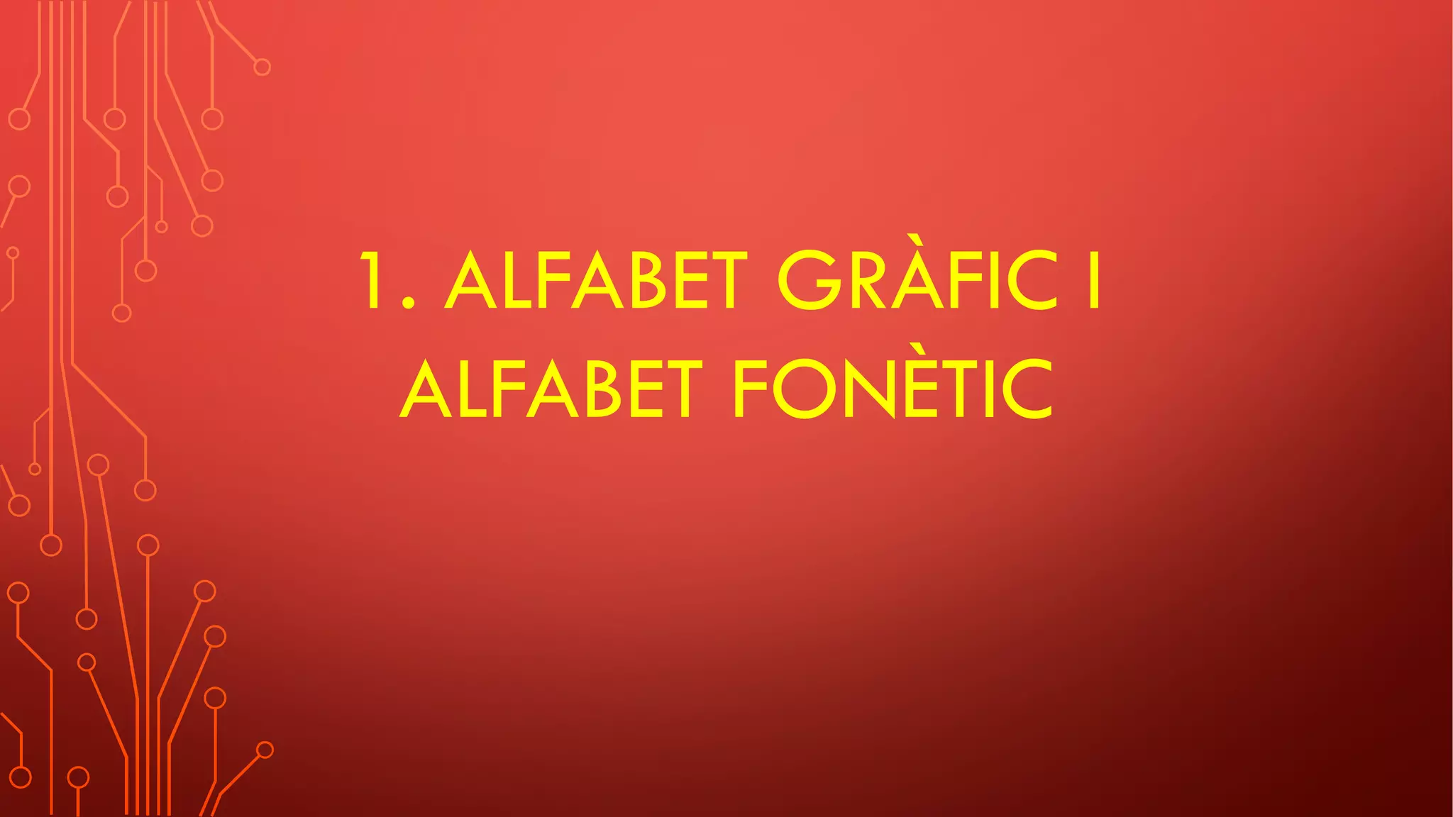 1. ALFABET GRÀFIC I
ALFABET FONÈTIC
 