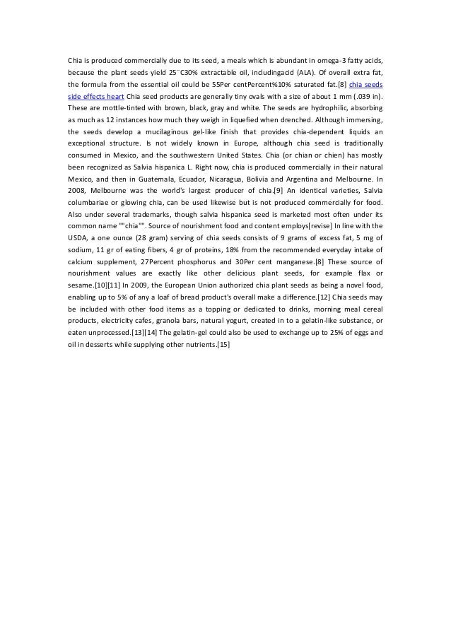 chia seeds side effects prostate cancer