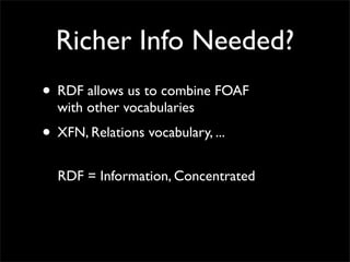 FOAF for Social Network Portability