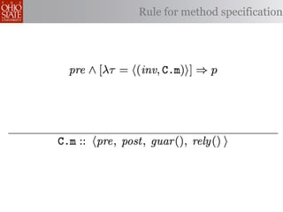 Rule for method specification
 