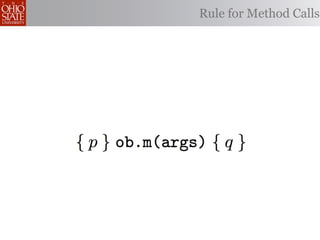Rule for Method Calls
 