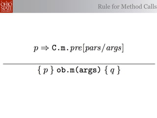 Rule for Method Calls
 