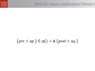 Rule for Aspect Application (Simple)
 