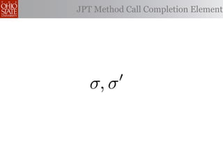 JPT Method Call Completion Element




   σ, σ
 