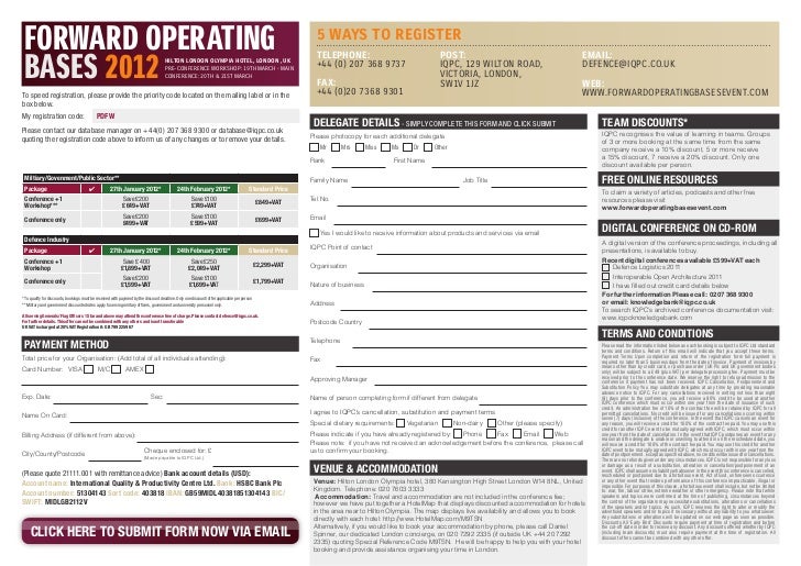 Forward Operating Bases 2012