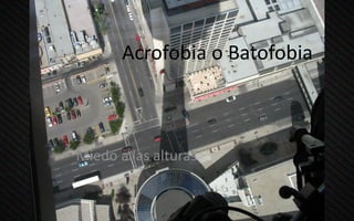 Acrofobia o Batofobia
Miedo a las alturas
 