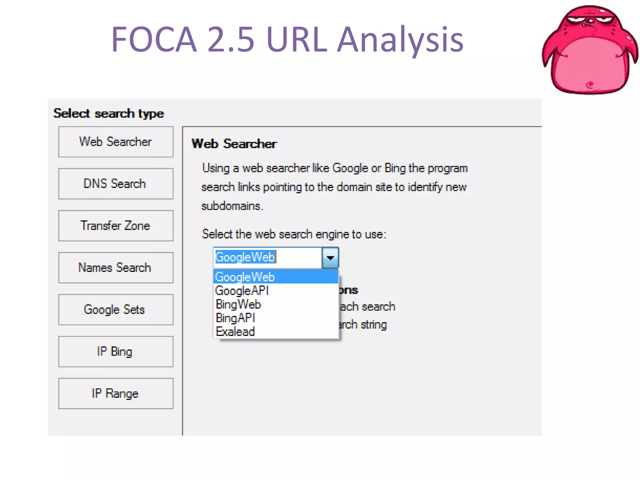 FOCA 2.5 URL  Analysis 