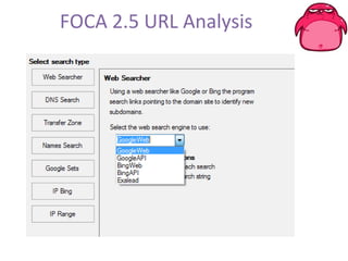FOCA 2.5 URL  Analysis 