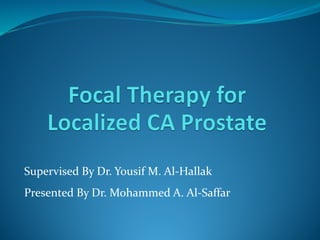 Supervised By Dr. Yousif M. Al-Hallak
Presented By Dr. Mohammed A. Al-Saffar
 