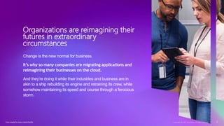 Change is the new normal for business.
It’s why so many companies are migrating applications and
reimagining their busines...