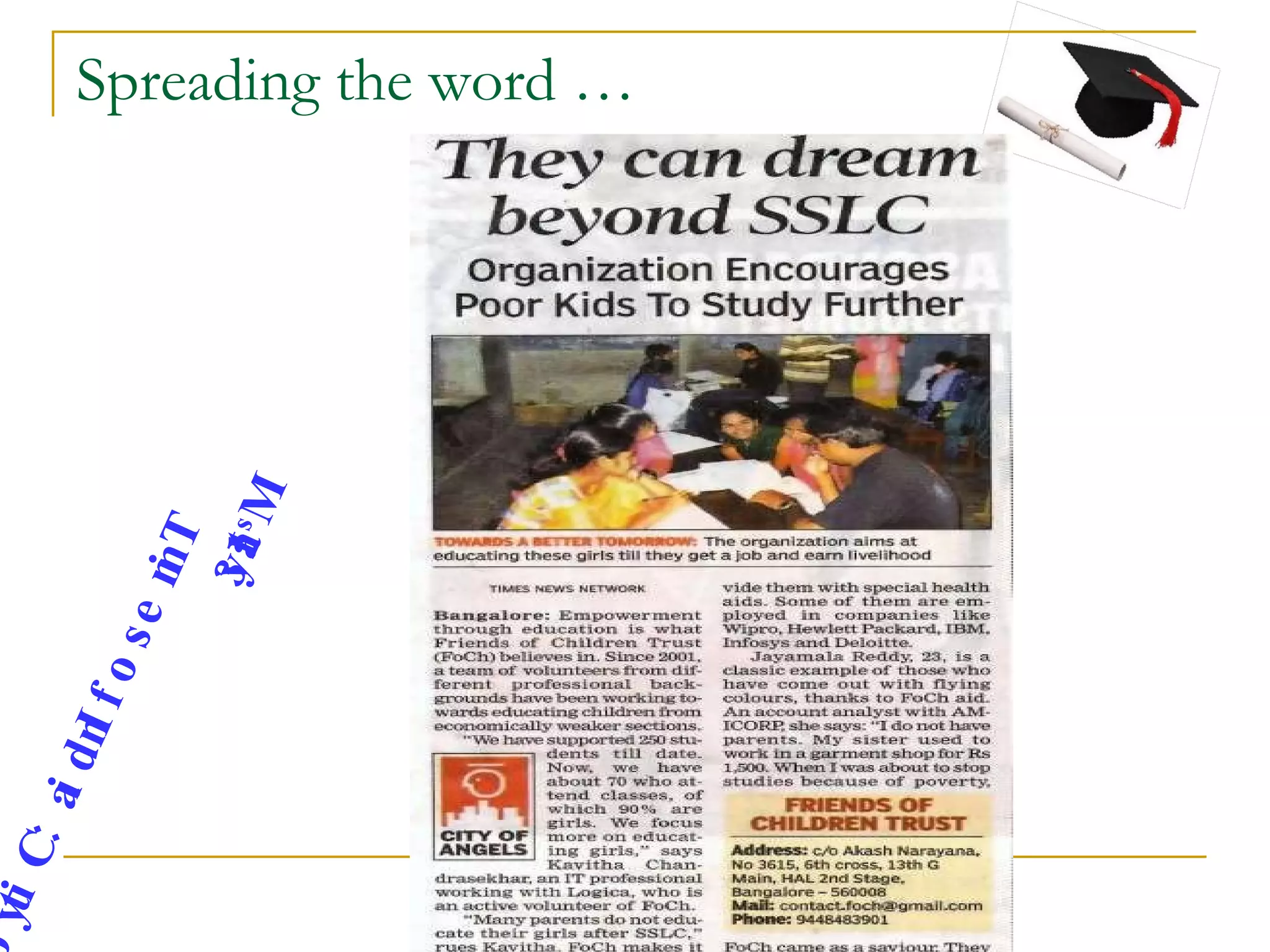 Spreading the word … Times of India : City of Angels 31 st  May 