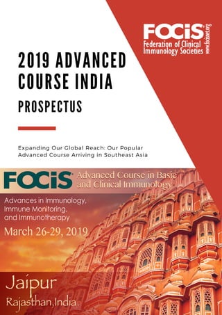 2 0 1 9 A D V A N C E D
C O U R S E I N D I A
Expanding Our Global Reach: Our Popular
Advanced Course Arriving in Southeast Asia
P R O S P E C T U S
 