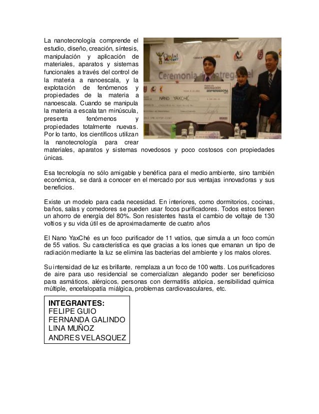 Tesis purificador de aire