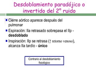 Desdoblamiento paradójico o
invertido del 2° ruido
 