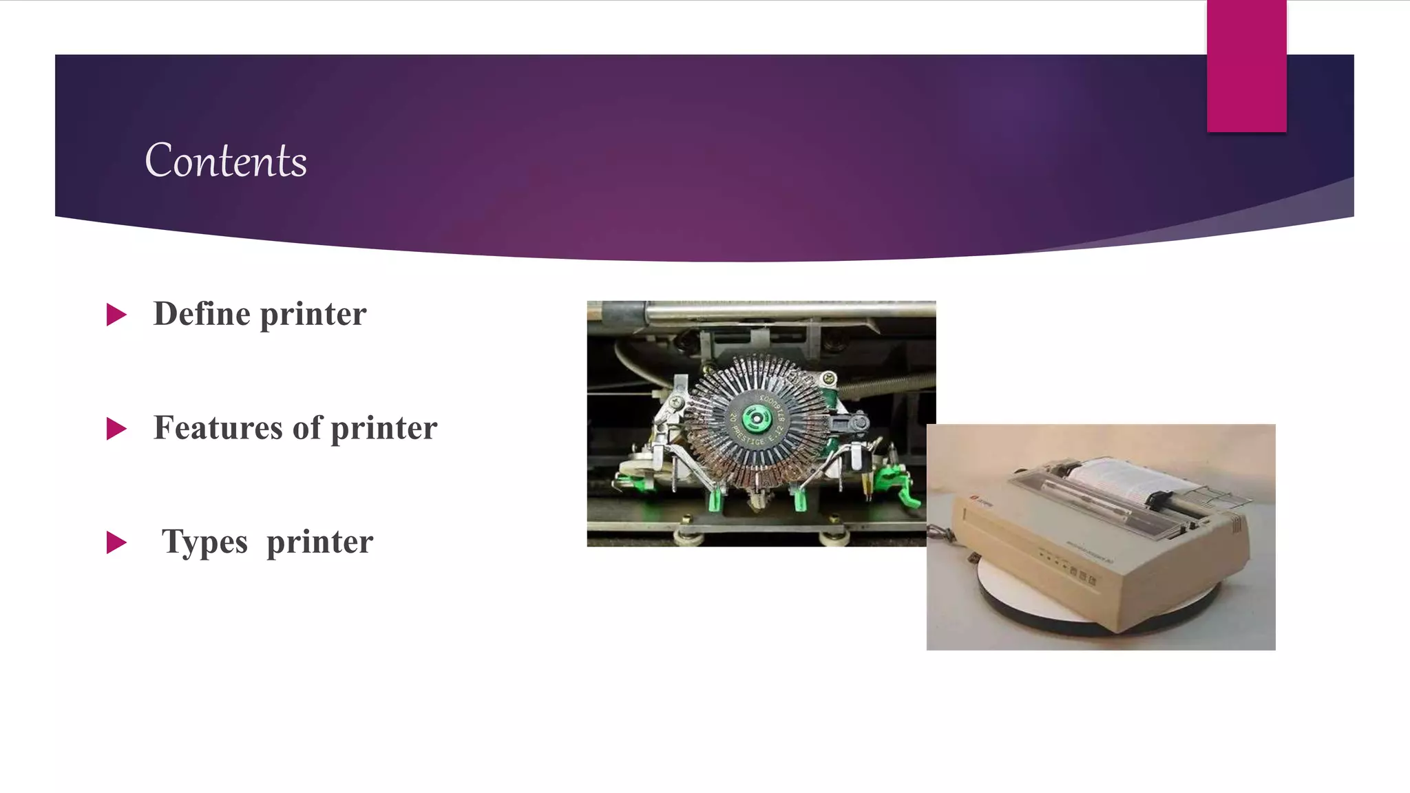 printer and its types in computer fundamentals.. | PPT