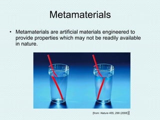 Metamaterials ,[object Object],[from:  Nature  455, 299 (2008 ) ] 