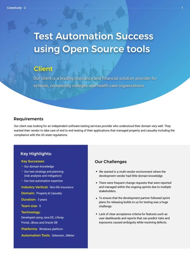 Automation testing using open source tools Case Study 2