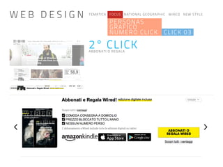 TEMATICA FOCUS NATIONAL GEOGRAPHIC WIRED NEW STYLE
PERSONAS
GRAFICO
NUMERO CLICK CLICK 03
2° CLICKABBONATI O REGALA
W E B D E S I G N
 