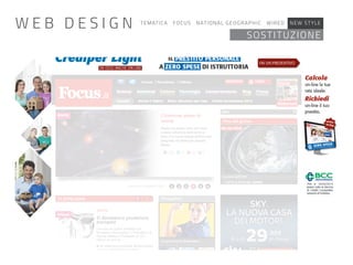 TEMATICA FOCUS NATIONAL GEOGRAPHIC WIRED NEW STYLE
SOSTITUZIONE
W E B D E S I G N
 