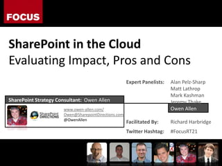 Focus Panel - SharePoint in the Cloud