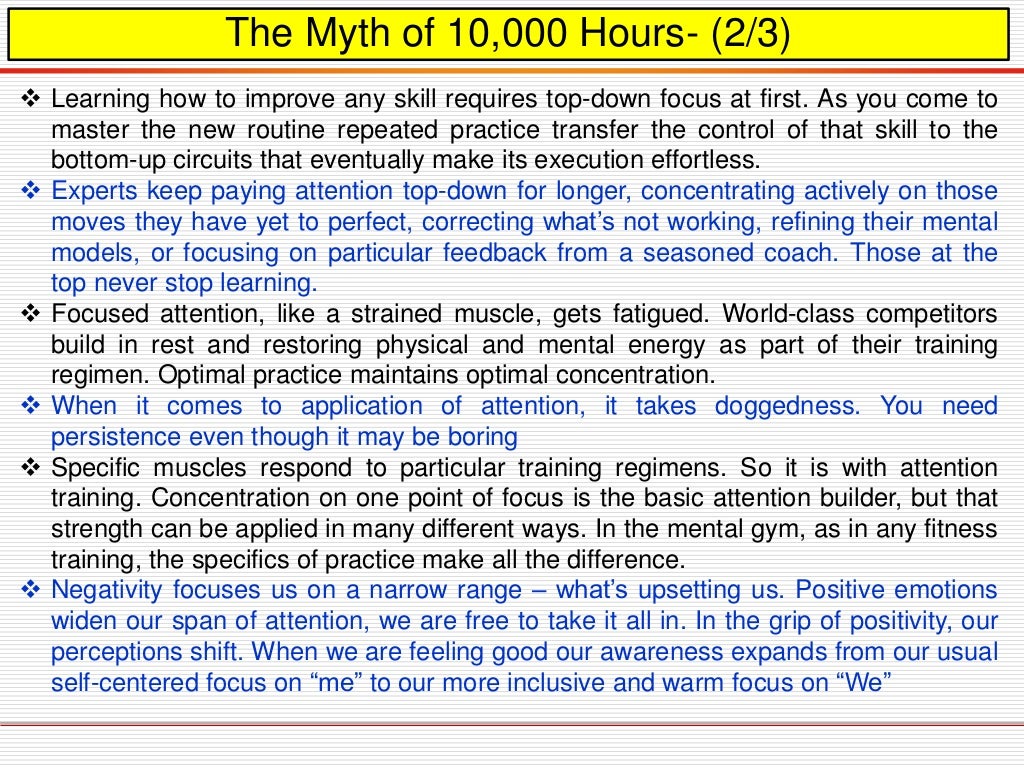 Focus The Hidden Driver Of Excellence Summary