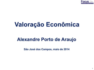 1
Valoração Econômica
Alexandre Porto de Araujo
São José dos Campos, maio de 2014
 