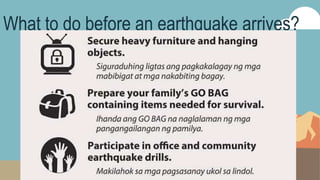 What to do before an earthquake arrives?
 