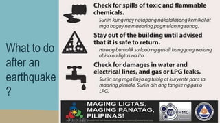 What to do
after an
earthquake
?
 