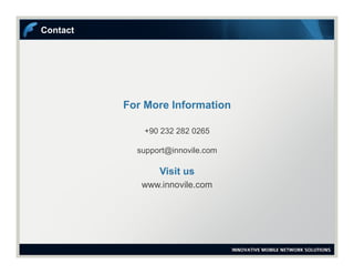 Contact
For More Information
+90 232 282 0265
support@innovile.com
Visit us
www.innovile.com
 