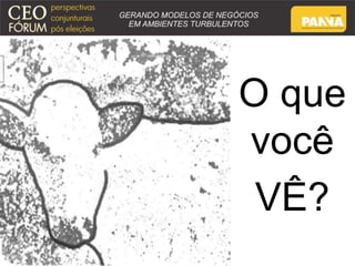 O que 
você 
VÊ? 
 