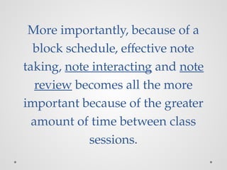 Aacademic Writing for Senior High School Students Note Taking | PPTX