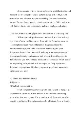 FOCUSED SOAP NOTE FOR ANXIETY, PTSD, AND OCDIn assessing patient.docx
