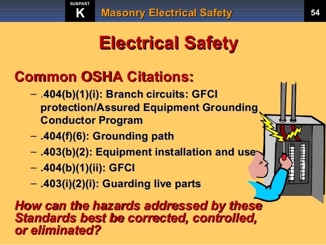 masonry electrical safety training by rocky mountain masonry institute 56 638