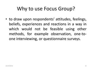 Two Way Focus Group Example Focus group | PPTX