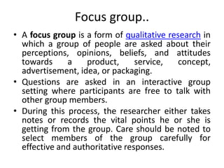 Focus group | PPT