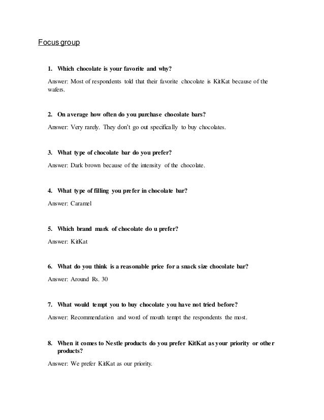 Candy questionnaire image