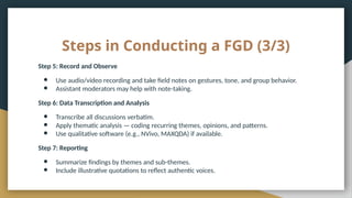 Focus Group Discussion (FGD) in Social Research | Qualitative Research ...