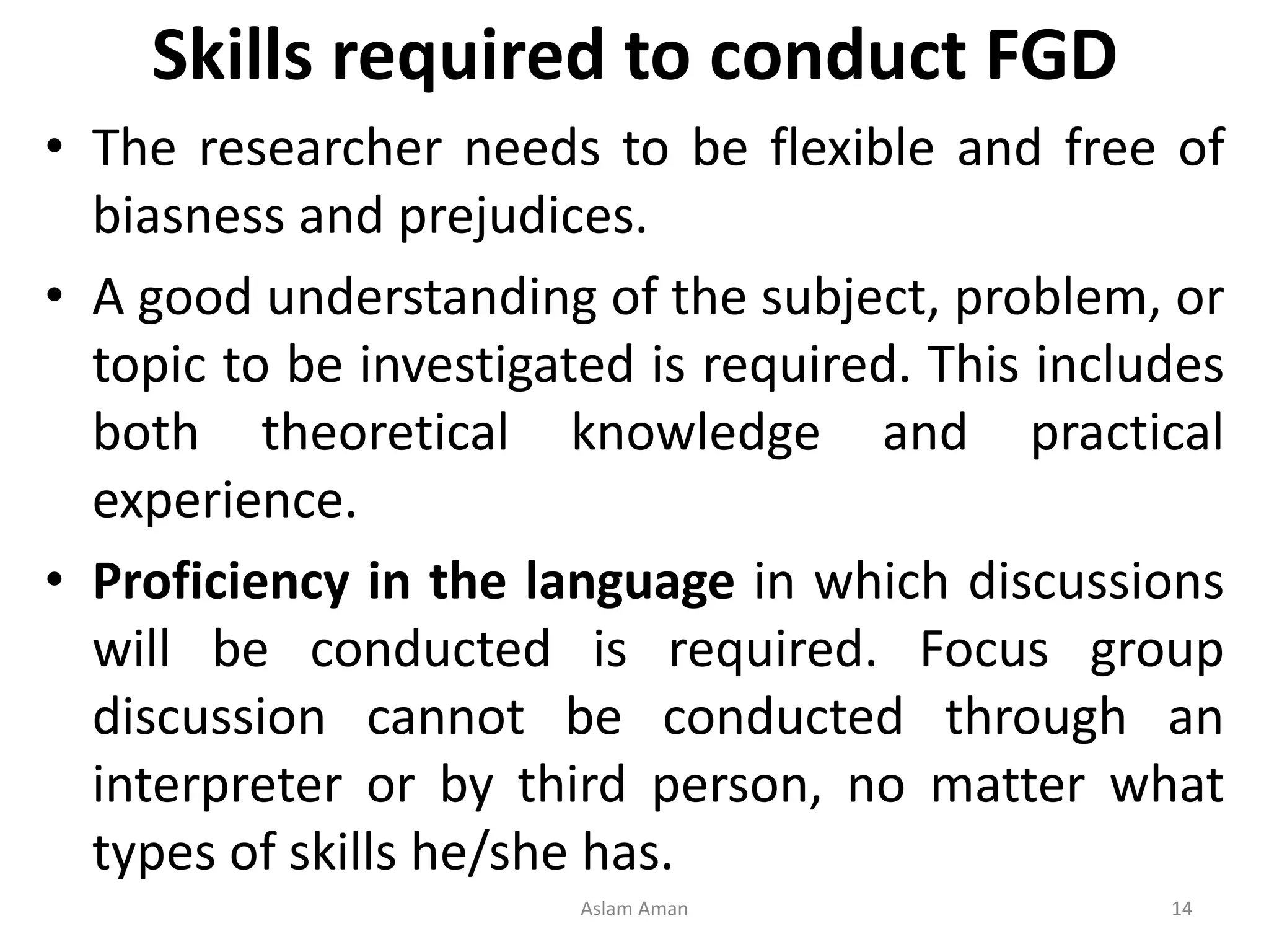 FOCUS GROUP DISCUSSION (FGD) | PDF
