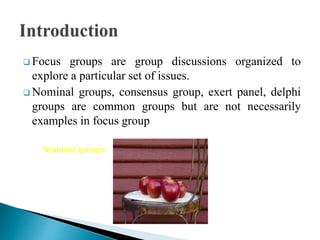 Focus Group Research in qualitative study | PPTX