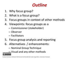 Using focus groups for evaluating learner experiences by Tunde ...