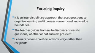 Focusing inquiry (report) [autosaved] | PPTX