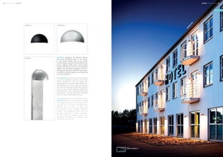 QUARTO, designed by Torsten Thorup
and Claus Bonderup back in the 80’es,
is still going strong due to its classic
circular shape. However, the QUARTO from
Focus Lighting differs from many similar
products because it ends up in a cylindrical
shape. This completes and adds harmony.
Throughout the years QUARTO has proven
its ability to adding quality to and adjusting
to its environment.
Die QUARTO Leuchte von Torsten Thorup
und Claus Bonderup wurde in den 80’er
Jahren gezeichnet und ist wegen der
klassischen Form ein Bestseller geworden.
Die QUARTO von Focus Lighting scheidet
sich von den ähnlichen Produkten deutlich
aus, da das zirkuläre Gehäuse zylindrisch
abgeschlossen wird. Diese Kombinierung
des Kreises und des Zylinders vollendet
die Form und fügt Harmonie dazu.
Med udgangspunkt i cirklens geometri har
QUARTO lampen været udsat for talrige
kopieringer. Men den var den første af sin
art, da Torsten Thorup & Claus Bonderup
tegnede den for Focus i 1980. Men
ikke nok med at den var den første; den
er også helt sin egen: QUARTO kombinerer
cirklens og cylinderens form, idet det
cirkulære lampehus afsluttes cylindrisk.
På den måde får lampen ”næse” der
forhindrer blænding, og formen bliver
harmonisk og fuldendt.
QUARTO 270
BOLLARD Q
QUARTO 380
QUARTO
270
DOWNLOAD
IMAGES
3D
ARTWORK
VISIT
FOCUS-LIGHTING.DK
32 FOCUS-LIGHTING FOCUS-LIGHTING 33QUARTOQUARTO
 