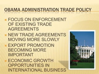 FOCUS ON ENFORCEMENT OF EXISTING TRADE AGREEMENTS