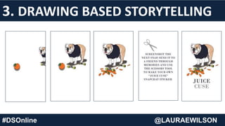 #DSOnline @LAURAEWILSON
3. DRAWING BASED STORYTELLING
 