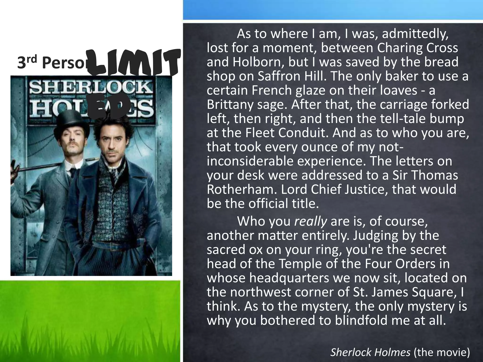 3rd Person LimitedAfter lunch the Rakawitnesses vanished.  Aly discovered she disliked that even more than she disliked having scores of Rakasilently watch the Balitangs.  Their caravan passed a number of openings where the roads and trails led away from their road, but they saw no one.  As far as Aly knew, the jungle Rakamight be up to any unpleasant thing.Trickster’s Choice, pg. 81