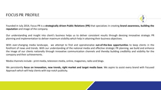 Focus pr credentials | PPTX