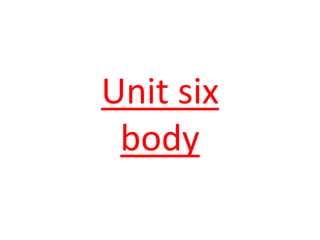 Unit six
 body
 